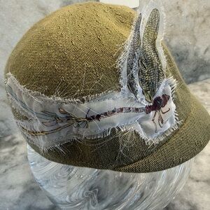 RARE BNWT Kangol Dragonfly Appliqué Deeto Cap Medium Khaki Olive RARE